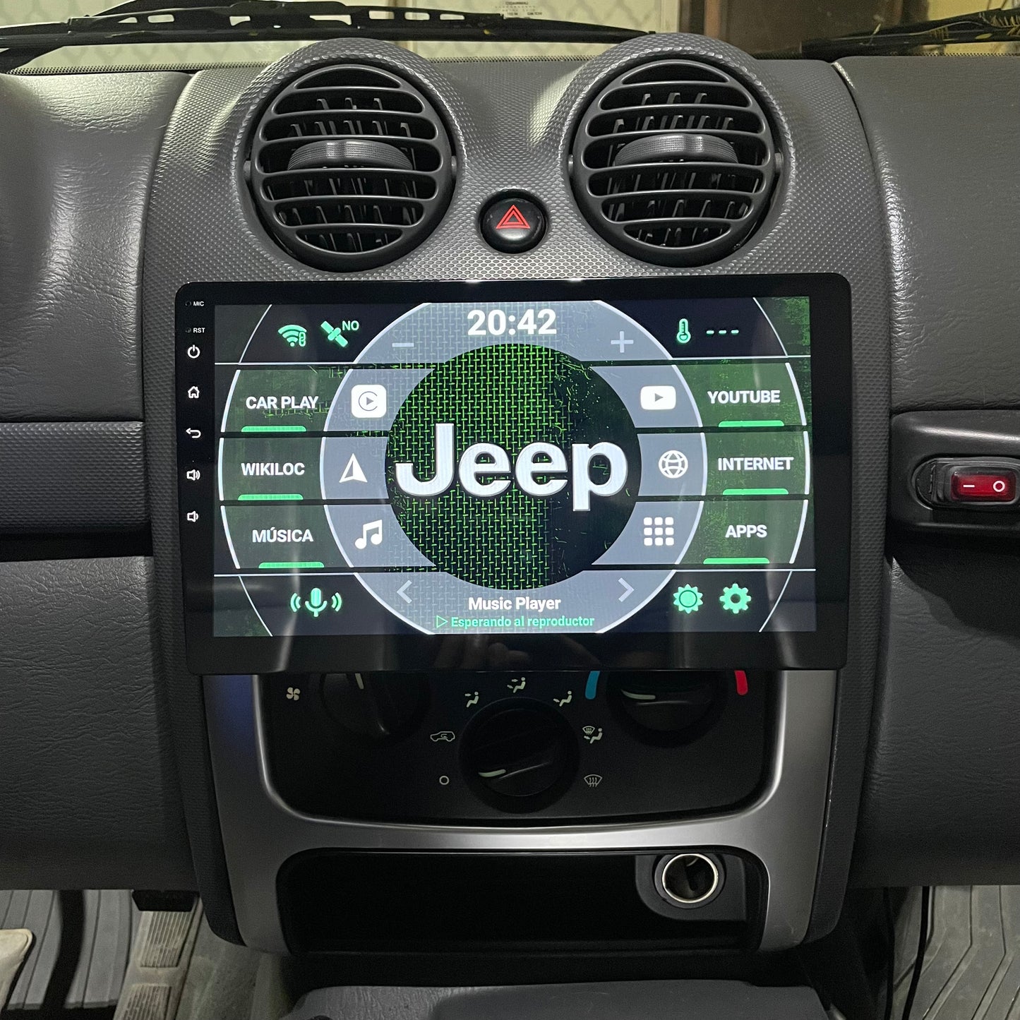 Estereo pantalla de 10" para Jeep con Apple Car Play y Android Auto
