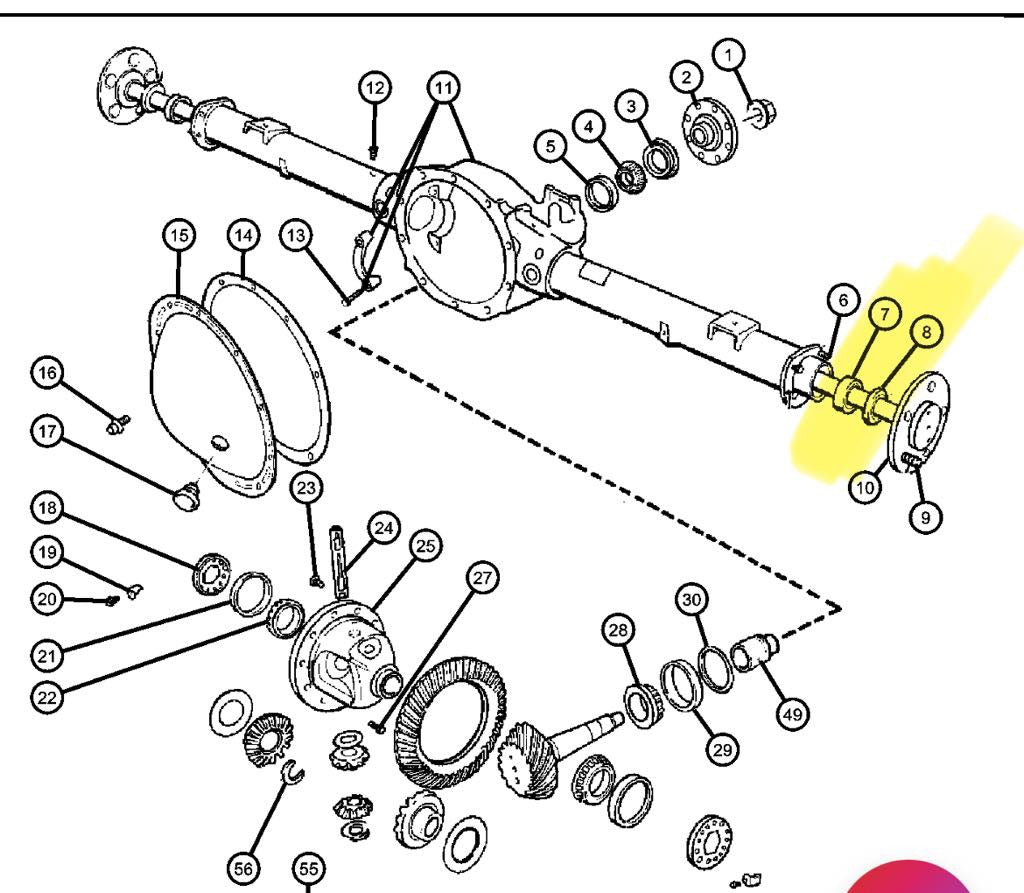 Balero y retén trasero para flecha Jeep Liberty 02-07
