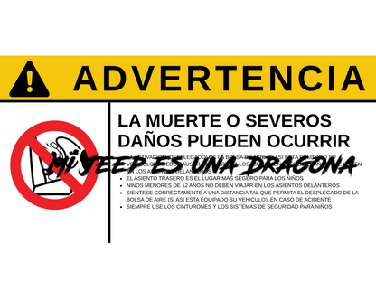 Stickers para las viseras de Jeep Liberty