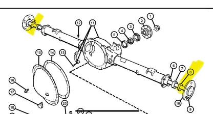 Par de sellos para diferencial Chrysler 8.25 - retén