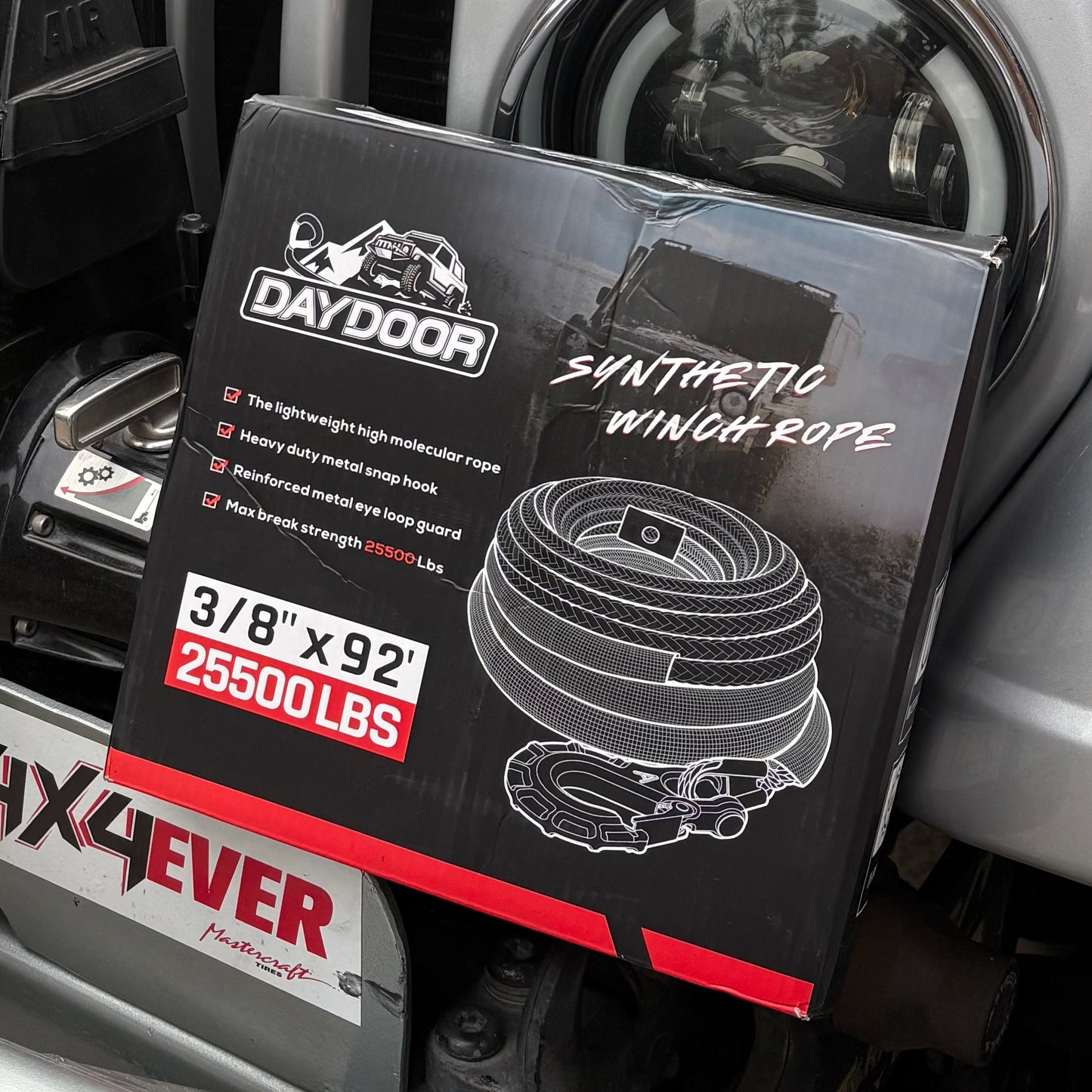 Cuerda sintética para Winch Jeep todos los modelos 30 metros