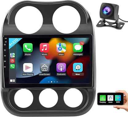 Estéreo Android de 10” para Jeep Patriot Compass Apple CarPlay Android auto