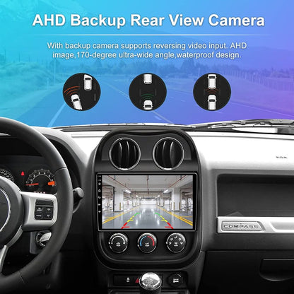 Estéreo Android de 10” para Jeep Patriot Compass Apple CarPlay Android auto