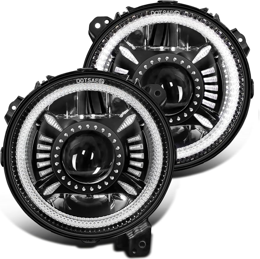 Faros LED 9 pulgadas para Jeep Wrangler JL y Jeep Liberty KJ