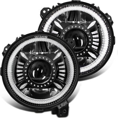Faros LED 9 pulgadas para Jeep Wrangler JL y Jeep Liberty KJ
