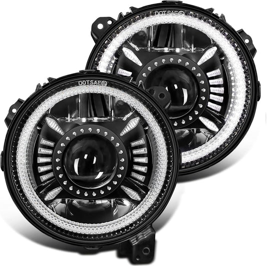 Faros LED 9 pulgadas para Jeep Wrangler JL y Jeep Liberty KJ